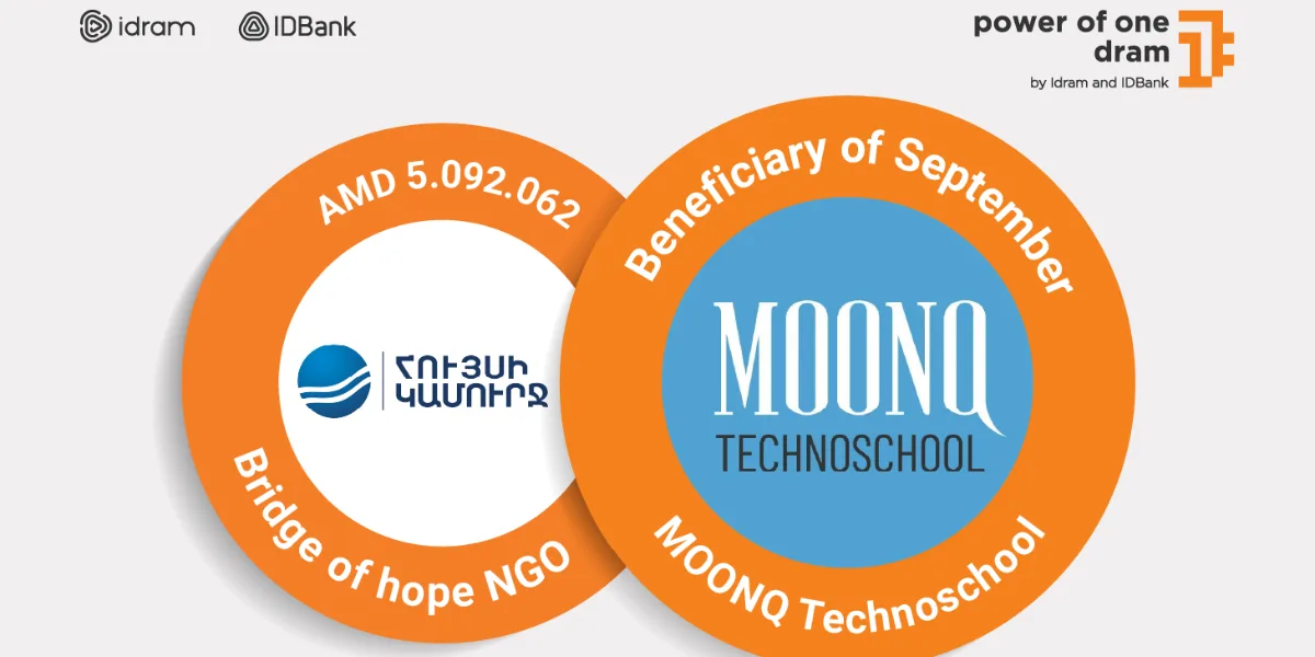 5,092,062 AMD to the Bridge of Hope NGO. The beneficiary for September is the Moonq Technoschool