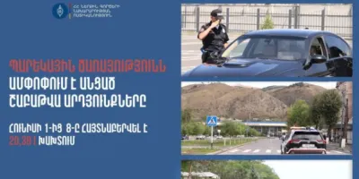Շուրջ 20,400 խախտում և 124 ձերբակալություն մեկ շաբաթում. Պարեկային ծառայության ամփոփիչ վիճակագրությունը