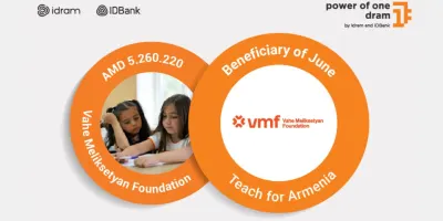 ''Teach For Armenia'' is the June beneficiary of the ''Power of One Dram''