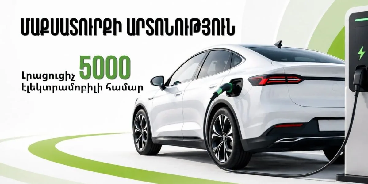 Հայաստանը կստանա ևս 5000 արտոնյալ էլեկտրամեքենա