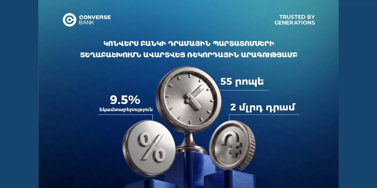Կոնվերս Բանկի դրամային պարտատոմսերը տեղաբաշխվեցին ընդամենը 55 րոպեում